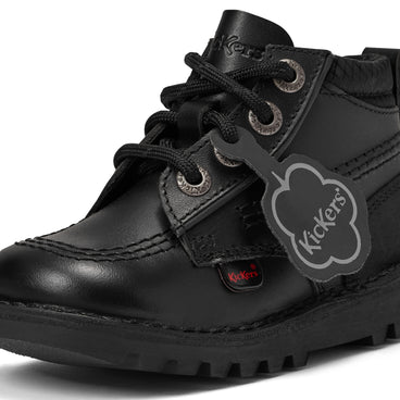 Detail view (close-up) of Infant Boys Kick Hi Reflective Leather Black