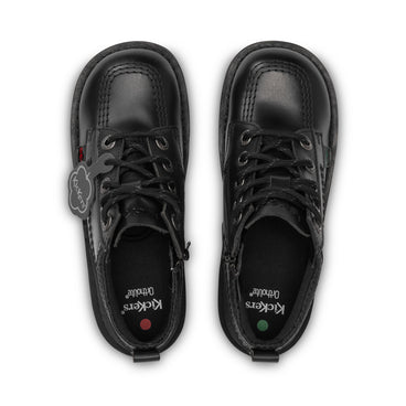 Detail view (Top view mapped) of Junior Boys Kick Hi Reflective Leather Black