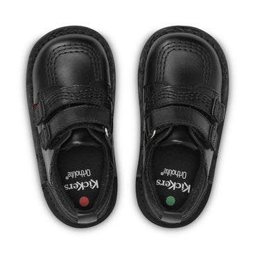 Detail view (Top view mapped) of Infant Boys Kick Lo Reflective Leather Black