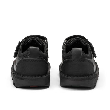 Back view of Infant Boys Kick Lo Reflective Leather Black