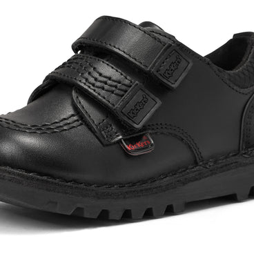 Detail view (close-up) of Infant Boys Kick Lo Reflective Leather Black