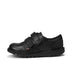 Left side view of Junior Boys Kick Lo Reflective Leather Black