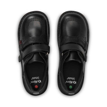 Detail view (Top view mapped) of Junior Boys Kick Lo Reflective Leather Black