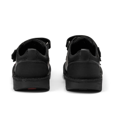 Back view of Junior Boys Kick Lo Reflective Leather Black