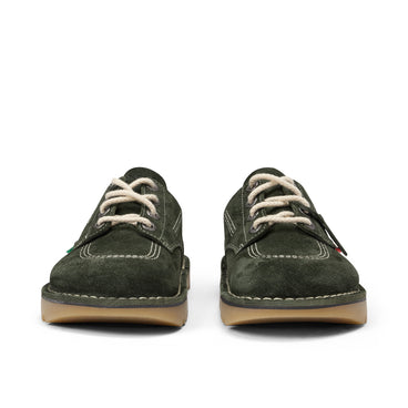 Front view of Adult Unisex Kick Mule Sued Green