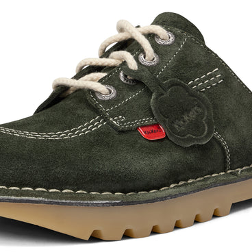 Detail view (close-up) of Adult Unisex Kick Mule Sued Green