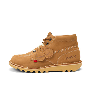 Left side view of Adult Unisex Kick Hi 75 Leather Tan