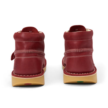 Back view of Adult Unisex Kick Hi 75 Leather Red