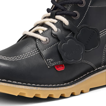 Detail view (close-up) of Adult Unisex Kick Hi 75 Leather Navy