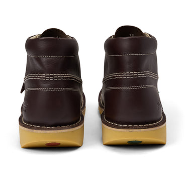Back view of Adult Unisex Kick Hi Leather Dark Brown