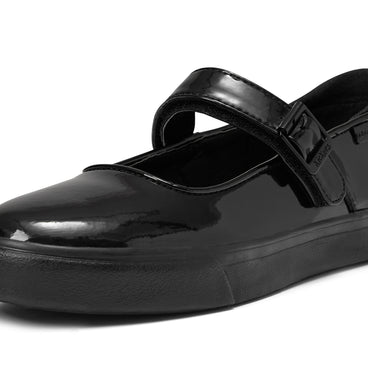 Detail view (close-up) of Youth Womens Tovni MJ Patent Leather Black