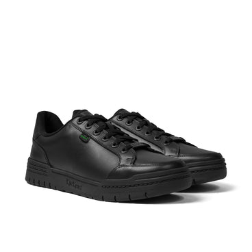 Front ¾ right of Adult Unisex Klapton Lacer Leather Black