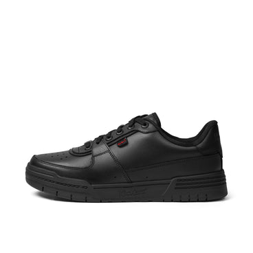 Left side view of Adult Unisex Klapton Lo Leather Black
