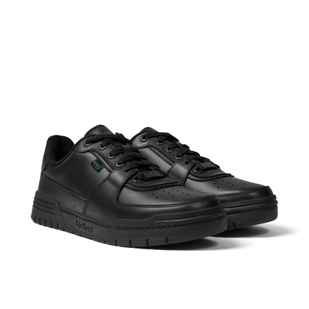 Front ¾ right of Adult Unisex Klapton Lo Leather Black