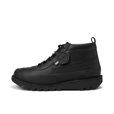 Left side view of Adult Mens Kick Hi Track Leather Black
