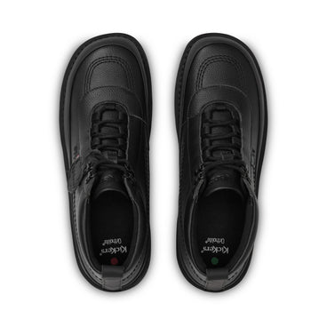 Detail view (Top view mapped) of Adult Mens Kick Hi Track Leather Black