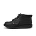 Left side view of Youth Mens Kick Mid Track Leather Black