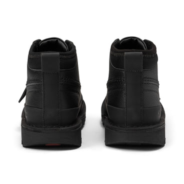 Back view of Youth Mens Kick Mid Track Leather Black