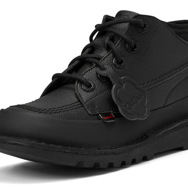 Detail view (close-up) of Youth Mens Kick Mid Track Leather Black