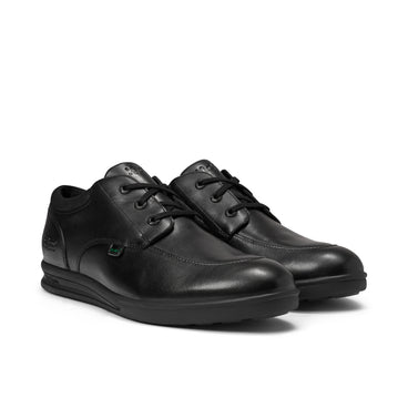 Front ¾ right of Adult Mens Troiko Lo Leather Black