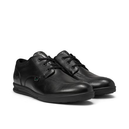 Front ¾ right of Adult Mens Troiko Lo Leather Black
