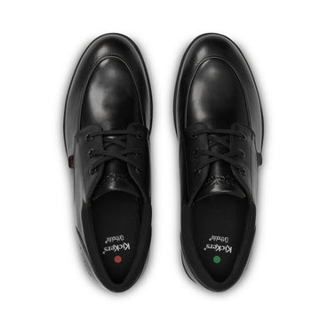 Detail view (Top view mapped) of Adult Mens Troiko Lo Leather Black