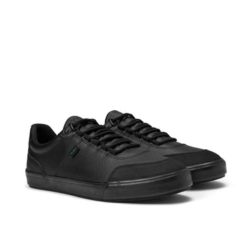 Front ¾ right of Adult Mens Tovni Track Leather Black