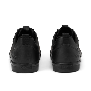 Back view of Youth Mens Tovni Lo Track Leather Black