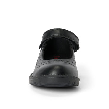Front view of Youth Womens Lachly Mary Jane Synthetic Leather Black