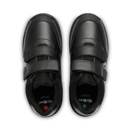 Junior Boys Stomper Twin Velcro Synthetic Leather Black
