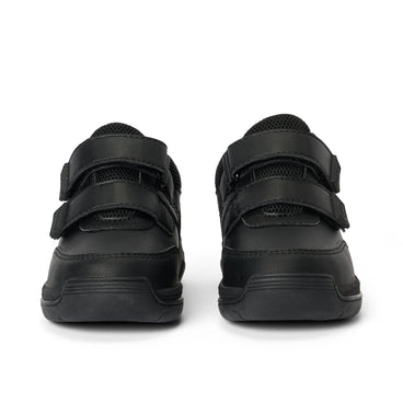 Front view of Infant Boys Stomper Twin Velcro Synthetic Leather Leather Black