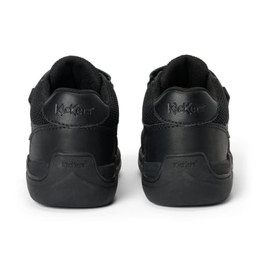 Back view of Infant Boys Stomper Twin Velcro Synthetic Leather Leather Black