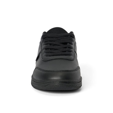 Front view of Youth Unisex Mervan Lacer Synthetic Leather Black