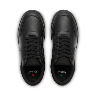 Detail view (Top view mapped) of Youth Unisex Mervan Lacer Synthetic Leather Black