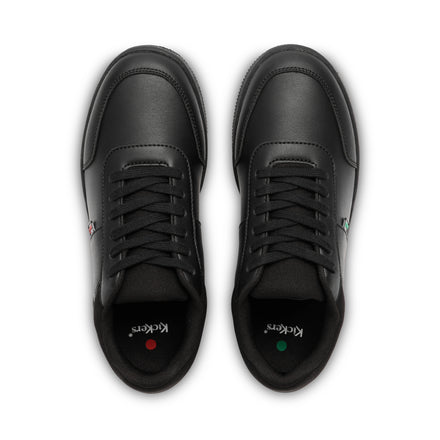 Detail view (Top view mapped) of Youth Unisex Mervan Lacer Synthetic Leather Black
