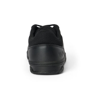 Back view of Youth Unisex Mervan Lacer Synthetic Leather Black