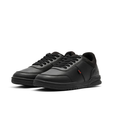 Back view of Youth Unisex Mervan Lacer Synthetic Leather Black