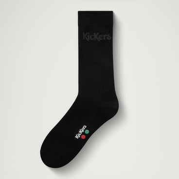 Front view of Adult Unisex Kick Everyday Crew Sock 6-Pack Black