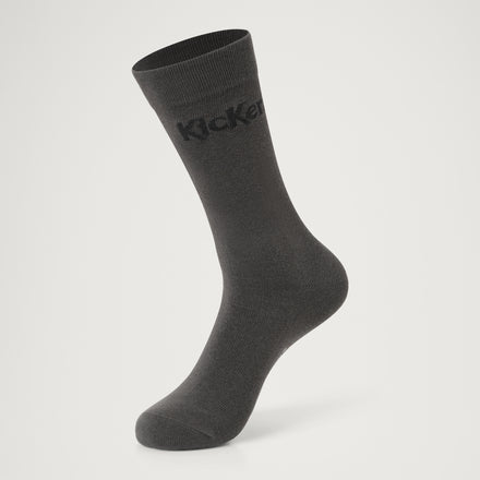 Front ¾ right of Adult Unisex Kick Everyday Crew Sock 6-Pack Grey