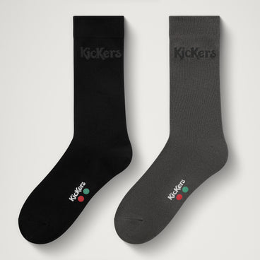Detail view (Top view mapped) of Adult Unisex Kick Everyday Crew Sock 6-Pack Grey
