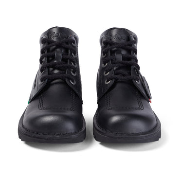Front view of Adult Mens Kick Hi Leather Black