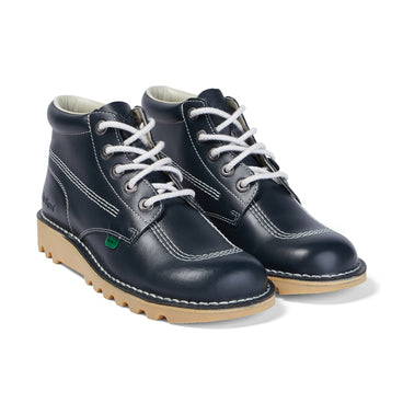 Front ¾ right of Adult Mens Kick Hi Leather Navy