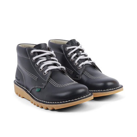 Front ¾ right of Adult Mens Kick Hi Leather Navy