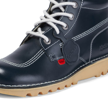 Detail view (close-up) of Adult Mens Kick Hi Leather Navy