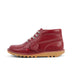 Left side view of Adult Mens Kick Hi Leather Red