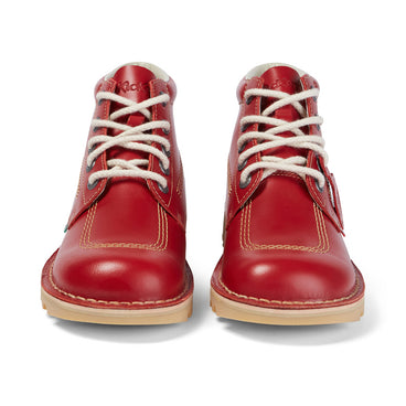 Front view of Adult Mens Kick Hi Leather Red