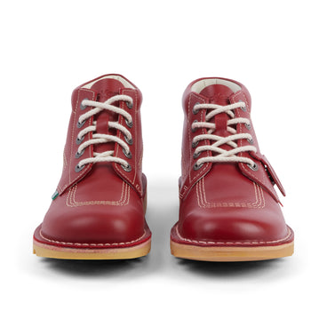 Front view of Adult Mens Kick Hi Leather Red