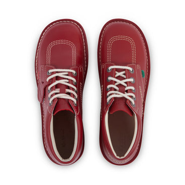 Detail view (Top view mapped) of Adult Mens Kick Hi Leather Red