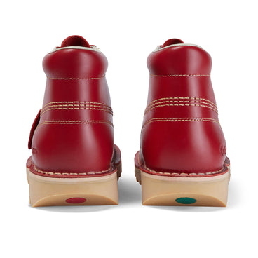 Back view of Adult Mens Kick Hi Leather Red