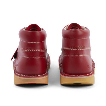 Back view of Adult Mens Kick Hi Leather Red